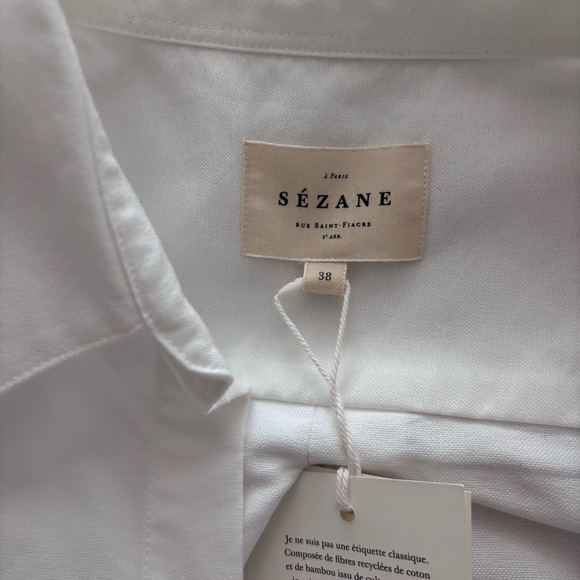 Sezane Max shirt NWT embroidered Maman size US 6 - Picture 4 of 5
